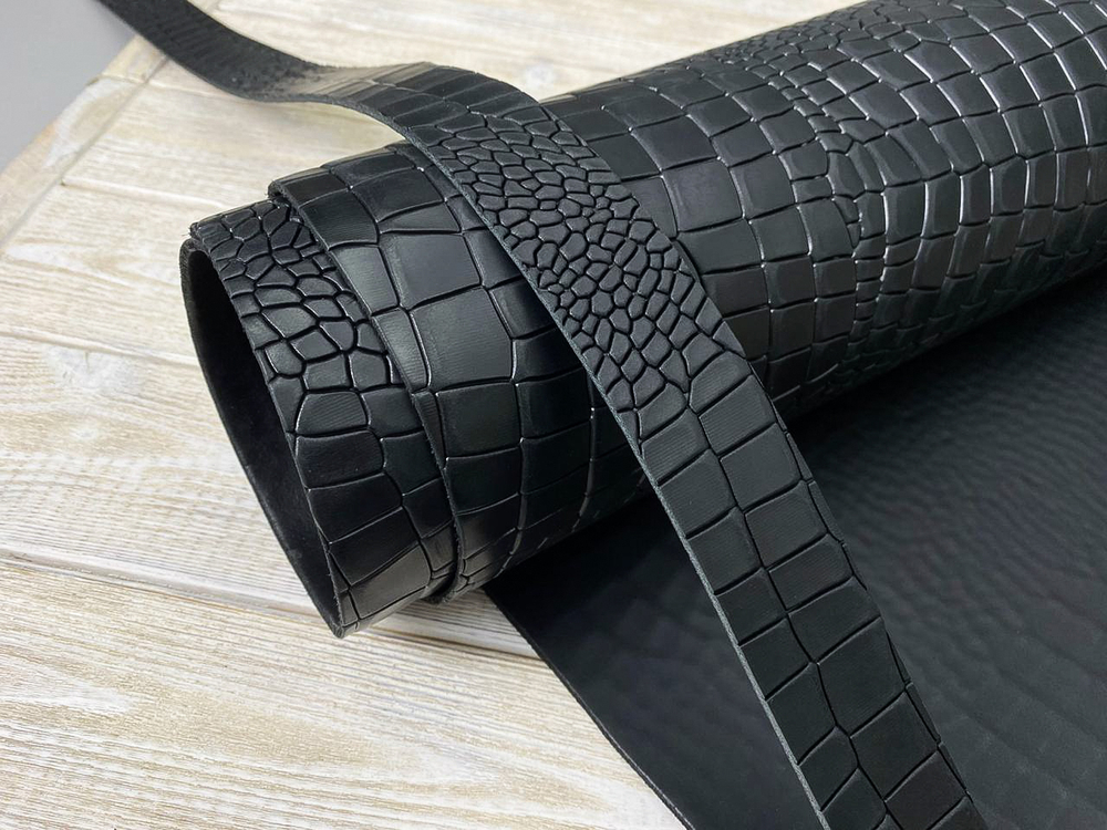 Тусон цв. Черный / Tucson Black, толщ. 3,5+ мм, ременная кожа