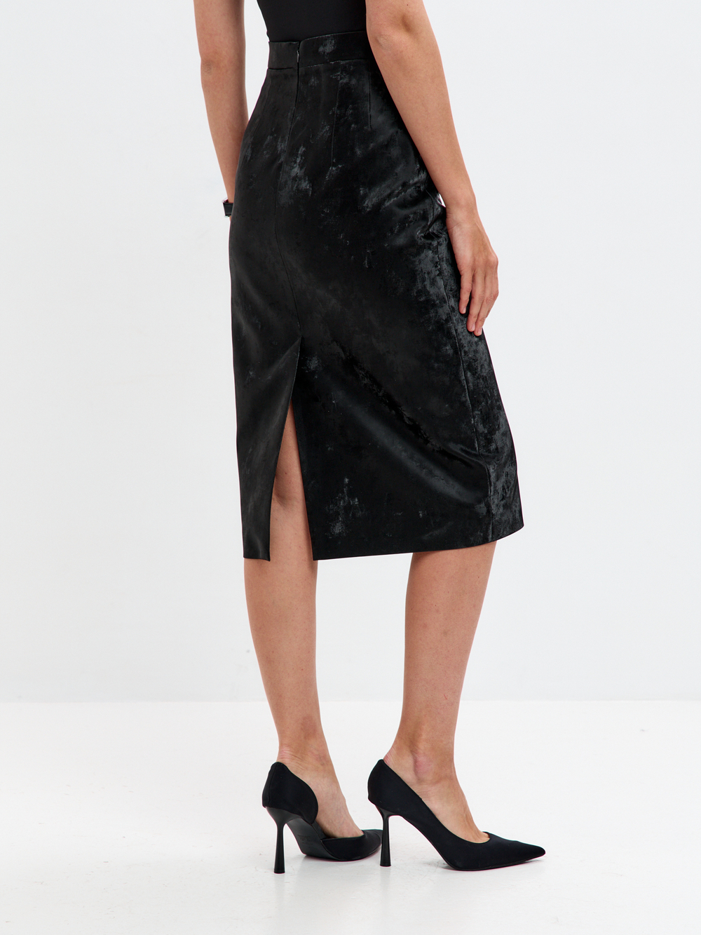 Юбка Сандра из экокожи в оттенке опал