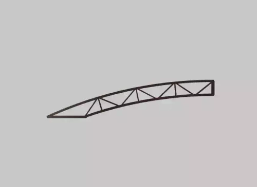 Ферма для навеса полуарочная 6м