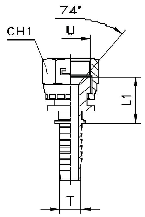 Фитинг DN 25 JIC (Г) 1.5/16