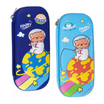 Пенал EVA Alingar, 1 отделение 1 откидная планка, карман сетка, молния, объем рисунок, 95 х 220 мм, "We are bears", мишка космонавт