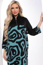 Платье "Эксклюзив" (бирюза/черное) П8328 LT Collection