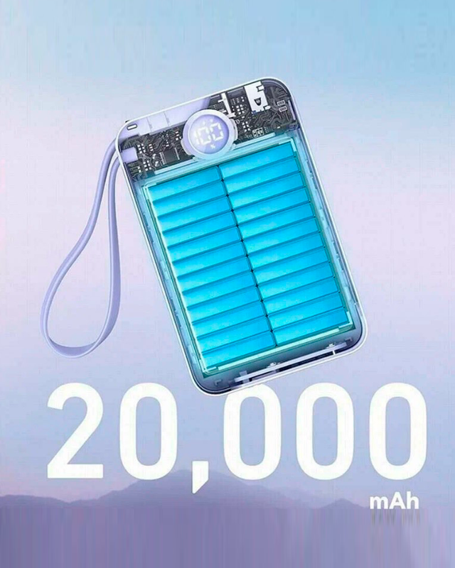 Внешний аккумулятор Anker Nano Power Bank 20000 mAh A1647 черный (22,5W Built-In USB Cable)