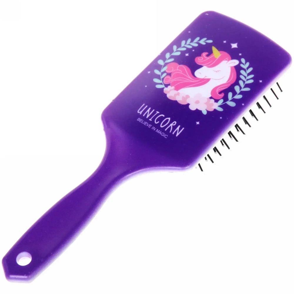 Расческа массажная «Валенсия - Единорог», форма прямоугольная, 23,5*7,5см