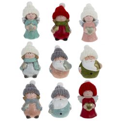 GAEM Фигурка декоративная "Дед Мороз/Ребенок/Ангел" (блок 24шт), L4,5 W3 H8 см, 9в.