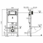 Унитаз подвесной WeltWasser AMBERG 506 + ERLENBACH 004 GL-WT + AMBERG RD-WT белый глянцевый, безободковый, с крышкой микролифт, с инсталляцией и белой кнопкой