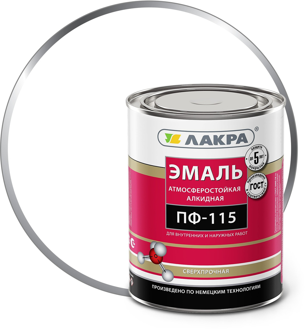 Эмаль ПФ-115 Лакра белая матовая (1кг)Л-С