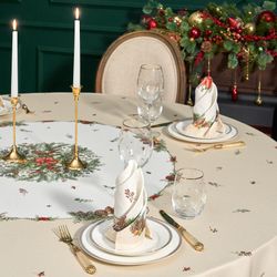 НАБОР САЛФЕТОК ИЗ 2-Х ШТ "CELEBRATION",40Х40СМ, 100% ХЛОПОК,БЕЖЕВЫЙ,ТВИЛ, ГОРОХ