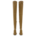 Burberry Pillar Knee high Boots 9cm Women"s Umber