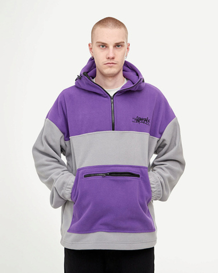 Худи ANTEATER Hoodie-FLEECE-Grey-Violet