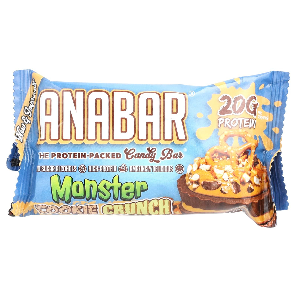 The Anabar, The Protein-Packed Candy Bar®, Monster Cookie Crunch, 12 батончиков по 68 г (2,39 унции)