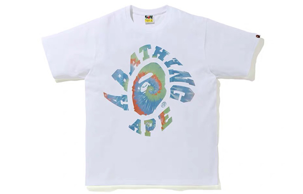 A Bathing Ape Tie Dye Twist College Tee
