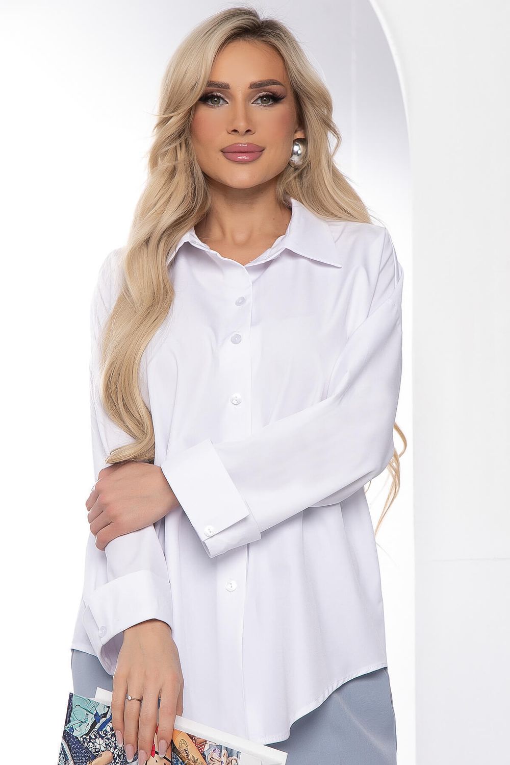 Рубашка "Каталина" (вайт) Б8067 LT Collection (Акция)