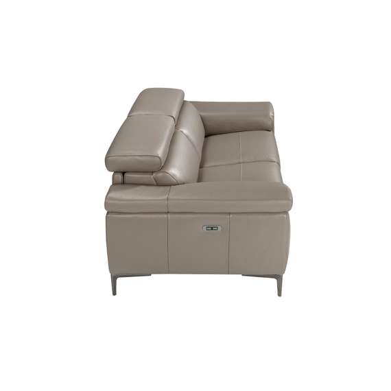 Трехместный диван с реклайнером Angel Cerda 5320-3P, серая кожа