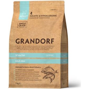 Сухой корм GRANDORF DOG White Fish MINI, белая рыба для взрослых собак мелких пород 3кг