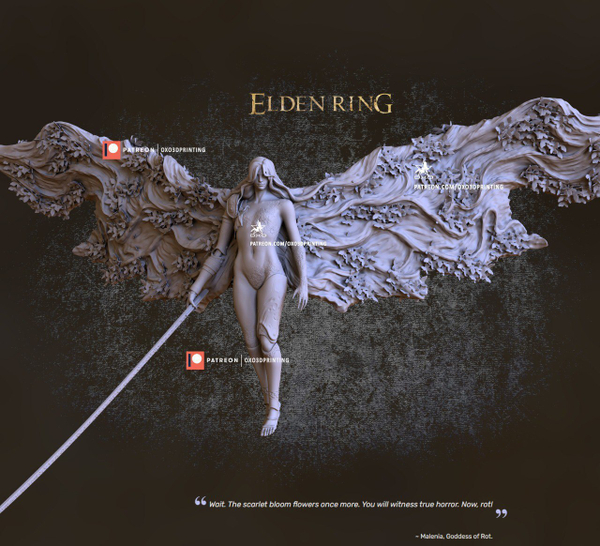 Фигурка Маления Клинок Микеллы богиня гнили Кольцо Элдена Malenia blade of miquella Goddess of Rot Elden Ring