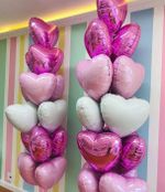 Шар (18" /46 см) Сердце, Розовый 1 шт.