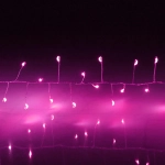 Гирлянда для дома 2,0 м 150 ламп LED «Мишура», IP-40, Розовый