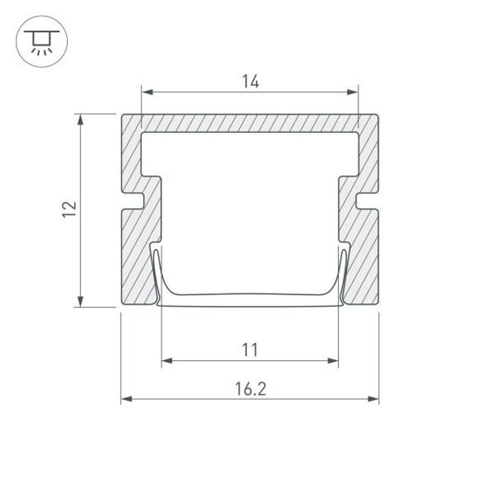 Профиль Arlight PDS-SM-2000 Anod Black 035027