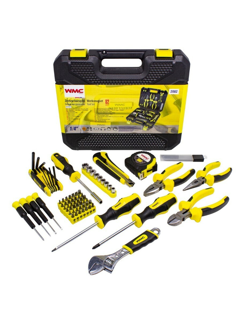 Набор инструментов 82пр. 1/4''(6гр.)(5-13мм) WMC TOOLS WMC-2082