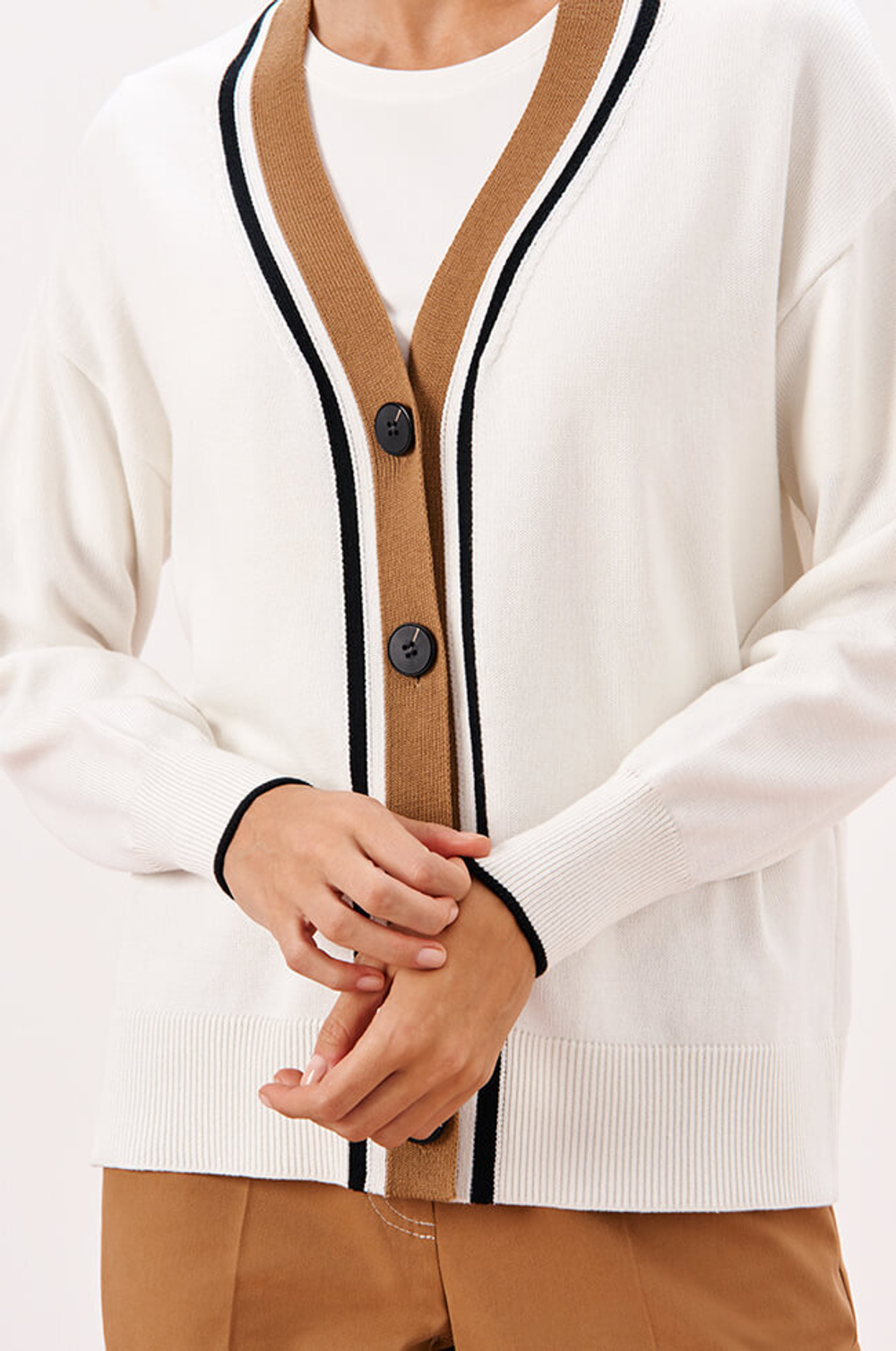 1935 Кардиган женский (молочный / бежевый)