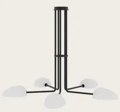 Подвесной светильник Kezo 5L черный/белый