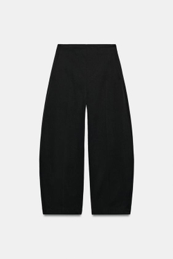 ZARA ШИРОКИЕ БРЮКИ — ZW COLLECTION, ЧЕРНЫЙ