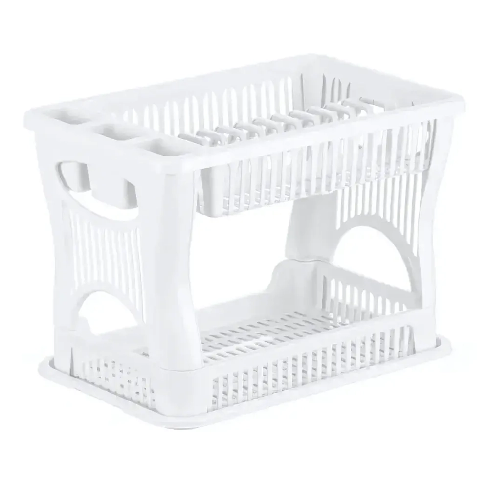 Сушилка для посуды 2-х ярусная Белый