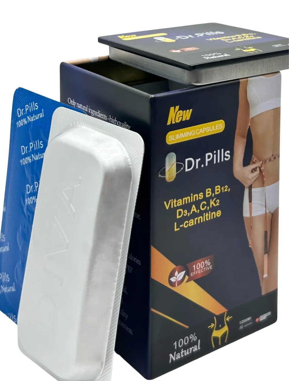 Dr.Pills Капсулы для похудения с L Карнитином, витаминами и умным эффектом