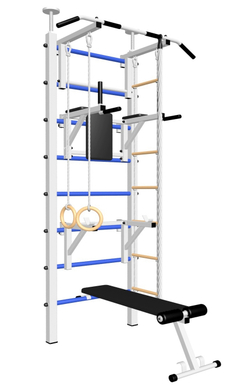 Шведская стенка Sv Sport враспор (Турник стандарт/Брусья/Стойка/Скамья/Канат/Кольца/Лестница)