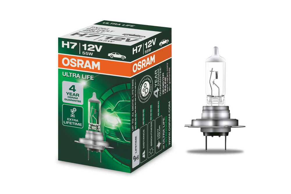 Галогеновая лампа Osram Ultra Life H7,12V