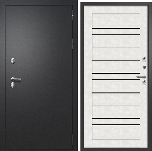 Стальная дверь АЙВАРС В2 (термо) Букле черный