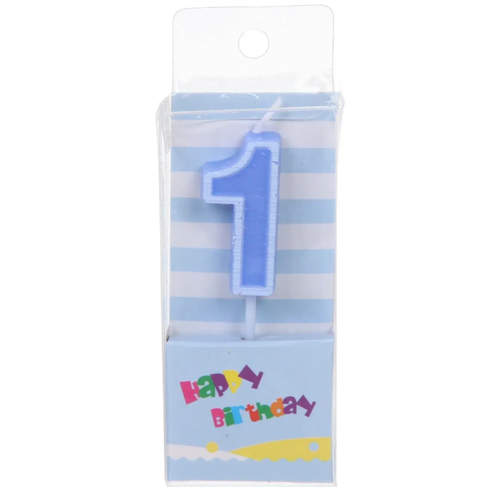 Свеча для торта Цифра Яркий праздник «1» 7,5 см