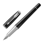 Набор PARKER: ручка перьевая "Urban Premium Ebony Metal CT", перо М, синяя и блокнот, 2018976