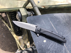 Складной нож Biker Z M390 Black G10 StoneWash