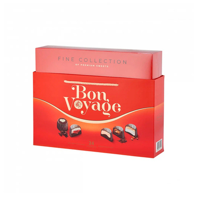 Набор шоколадных конфет "Bon Voyage Premium №2" Красное ассорти 370гр, "Юниаква", Беларусь