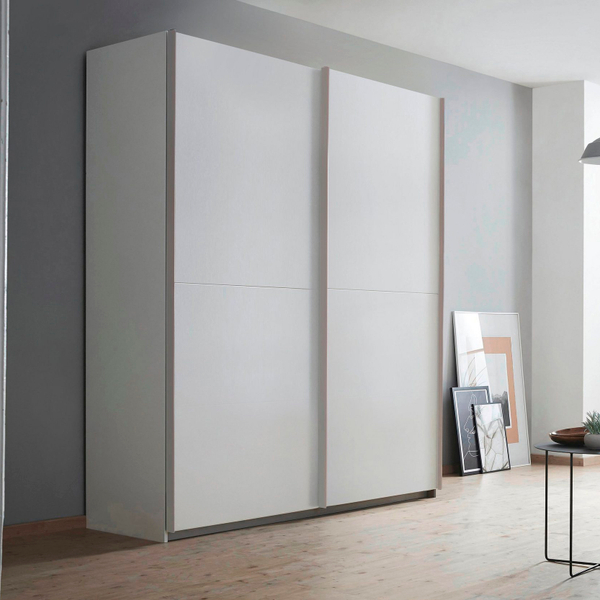 Шкаф купе для одежды белый Муро с раздвижной системой Hettich TopLine L