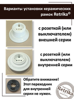 Retrika Рамка электроустановочная ретро, керамика, серия Colony, двойная, слоновая кость RC-02005