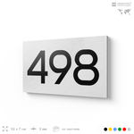 Номер на дверь 498, табличка на дверь для офиса, квартиры, кабинета, аудитории, склада, белая 120х70 мм, Айдентика Технолоджи