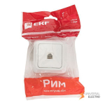 Розетка Phone 1-мест, бел, Рим EKF PROxima