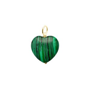 Подвеска Сердце из камня 16 мм / malachite /