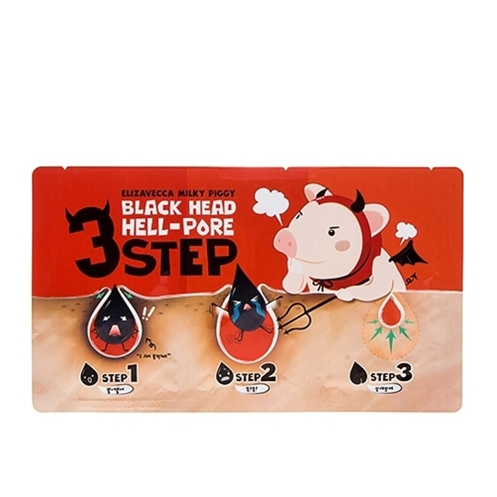 Набор для очищения носа Elizavecca Milky Piggy Black Head Solution 3 Step трехступенчатая 6 г