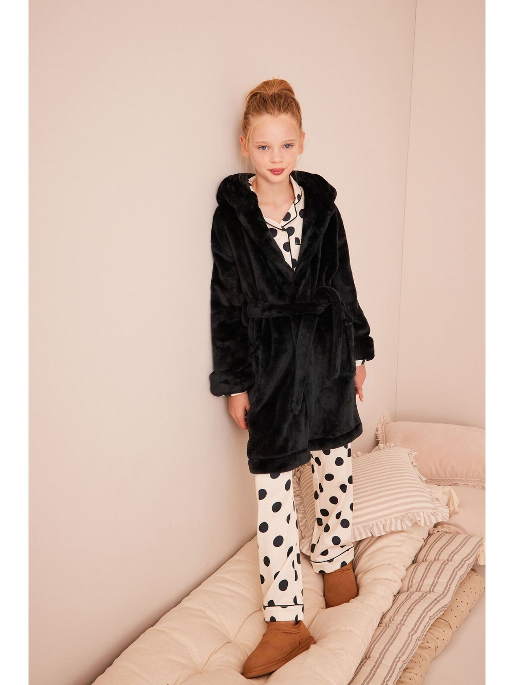 Халат для девочки Next 974-533, Черный