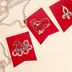 Флажки, красные