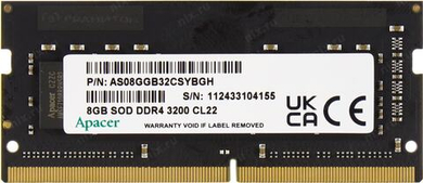 Модуль памяти Apacer DDR4 SODIMM 8Gb <PC4-25600> CL22