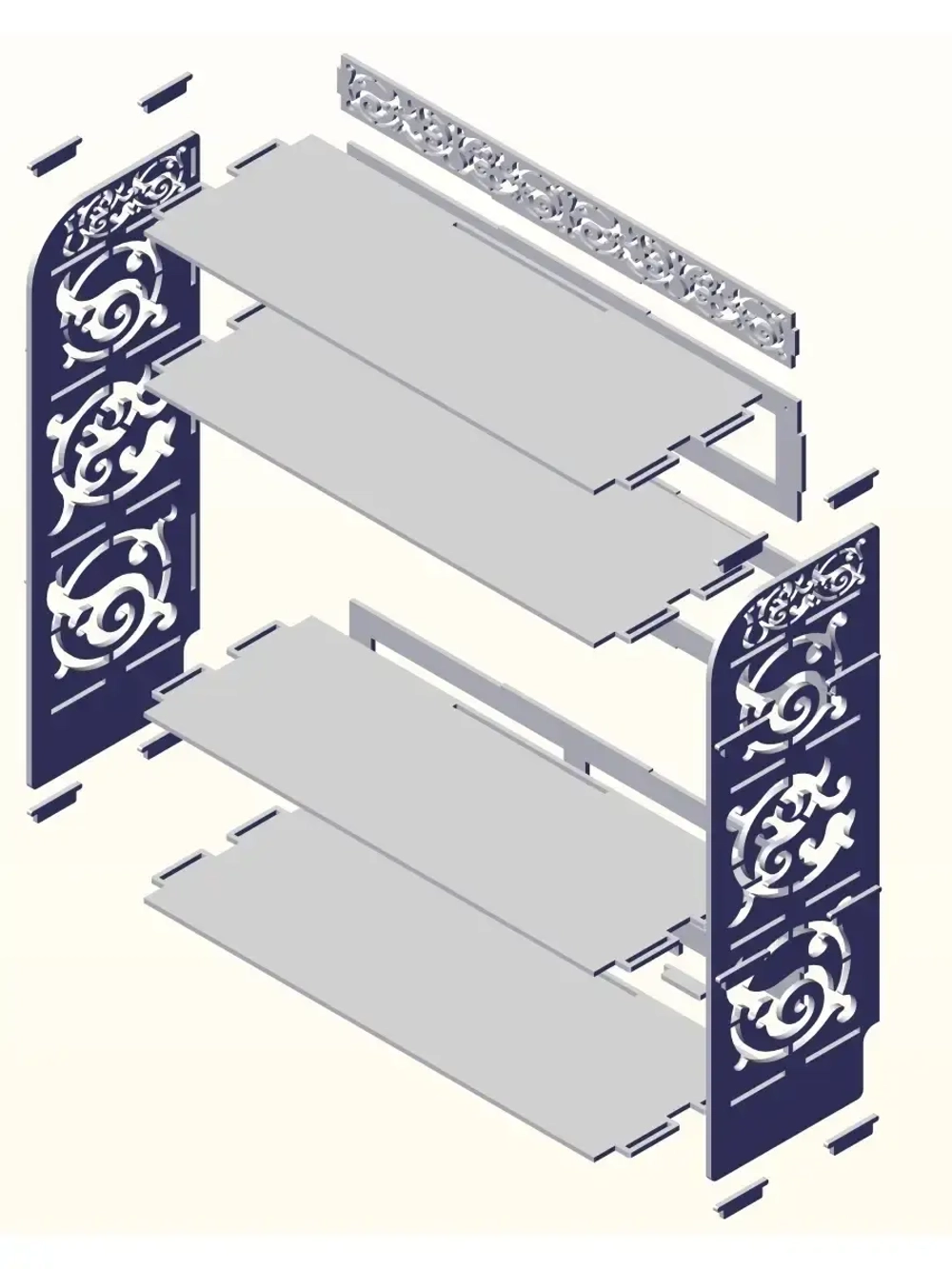 Стеллаж напольный полки деревянные