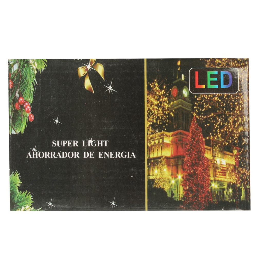 Электрогирлянда LED цветная с насадкой Снежинки, длина насадки 5,8см, 28 ламп, 5м, 1 р.м.