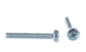 Винт Стройбат полукруглый, DIN 7985, М3x20, белый, цинк, 20 шт.