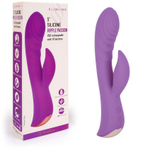 Фиолетовый вибромассажер-кролик 5 Silicone Ripple Passion - 19,1 см. (Цвет: фиолетовый)