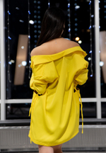 Пиджак Amore раздельный завязками желтый